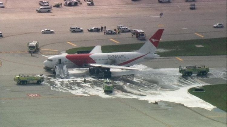 2D-405 has fuel leak and subsequent fire at FLL